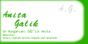 anita galik business card